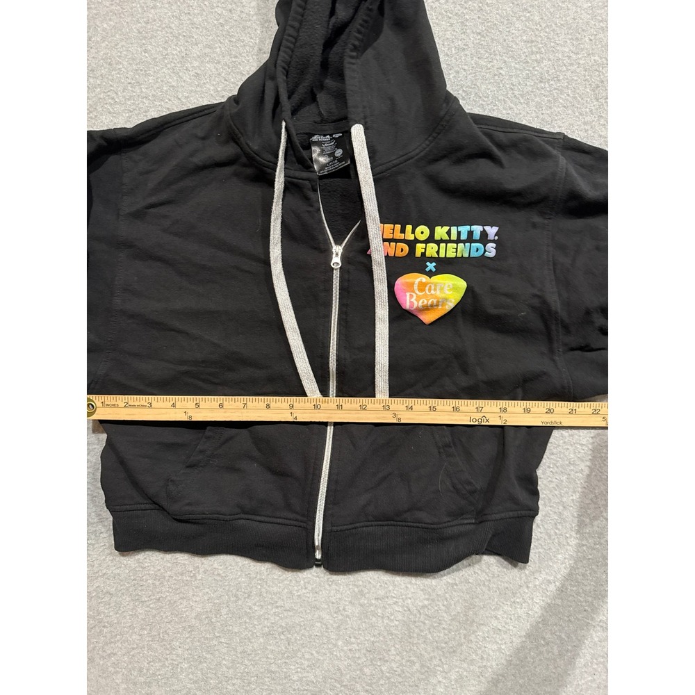 Hello Kitty and Friends x Care Bears Black Cropped Zip Hoodie Juniors L 11/13 - Picture 8 of 14